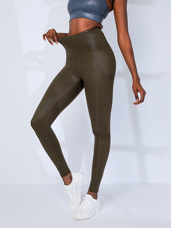 Damen Sport PU Leggings HS636