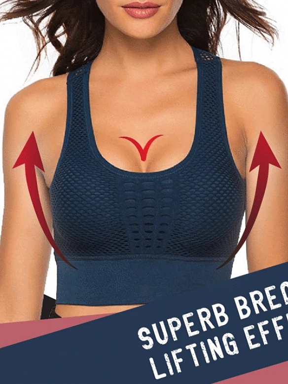 Damen Starker Halt Mesh Sport-BH FT110